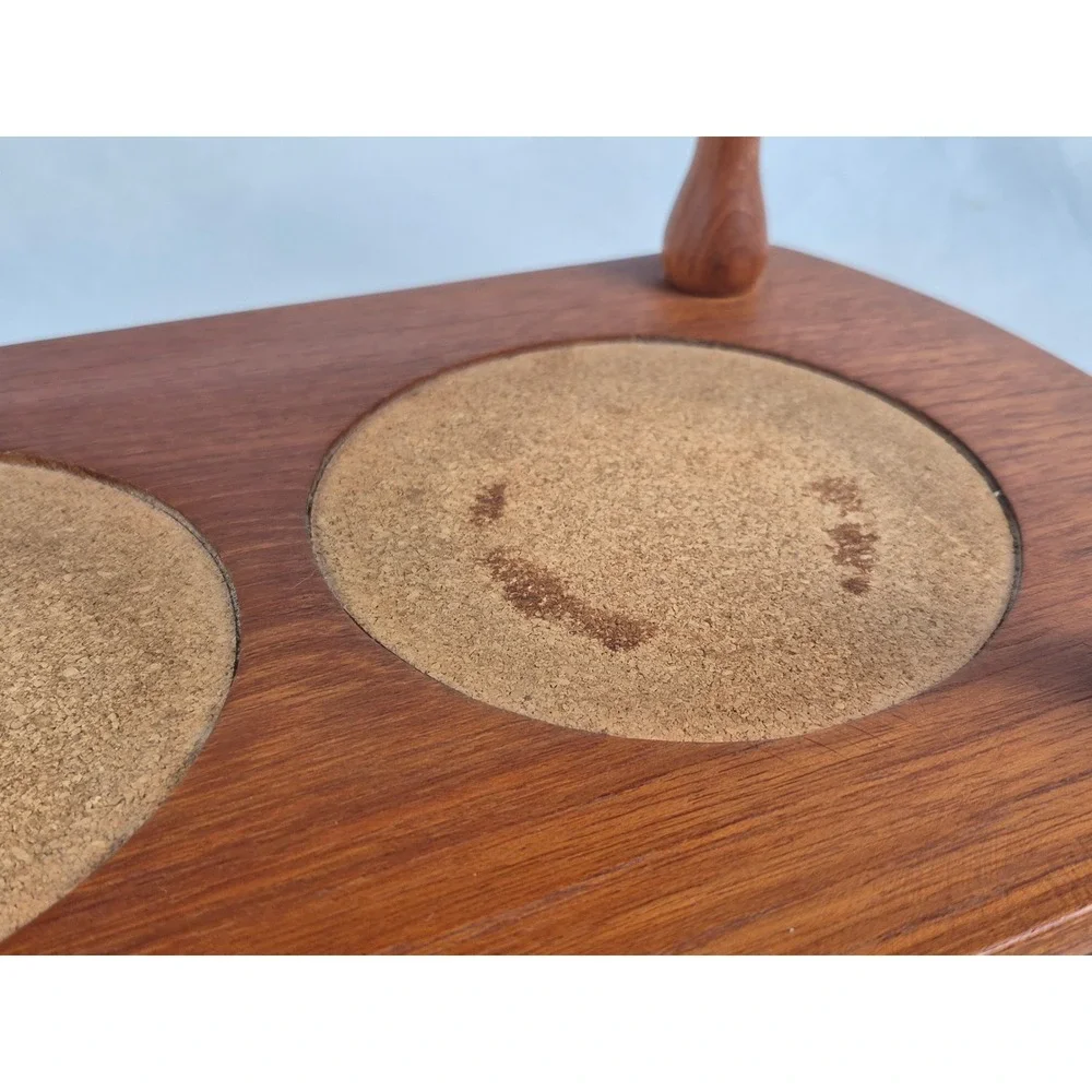 Gailstyn Sutton Teak Wine Butler 2 Bottle 4 Glass Holder Picnic Patio Concert